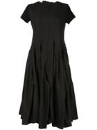 Rundholz Flared Midi Dress - Black