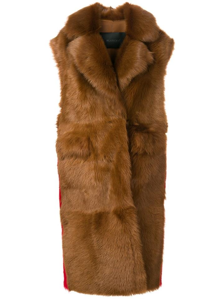 Blancha Longline Gilet - Brown