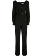 Nicholas Belted Wide Leg Jumpsuit - Black