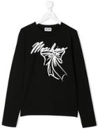 Moschino Kids Logo Print Long Sleeve Top - Black