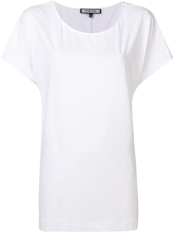Fisico Oversized Short-sleeve Blouse - White