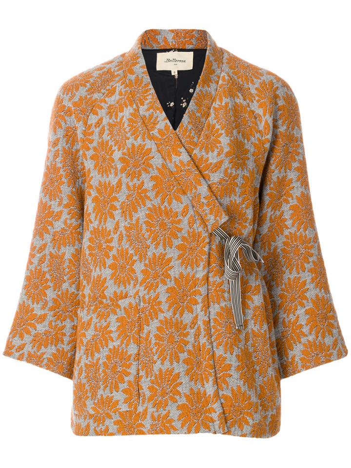 Bellerose Floral Jacquard Wrap Jacket - Yellow & Orange