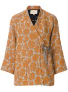 Bellerose Floral Jacquard Wrap Jacket - Yellow & Orange