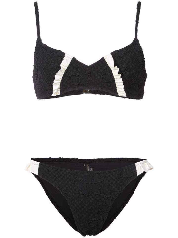 Morgan Lane Jacquard Lulu Bikini Set - Black