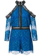 Alexis Lace Short Jumpsuit - Blue