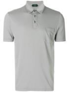 Zanone Chest Pocket Polo Shirt - Grey