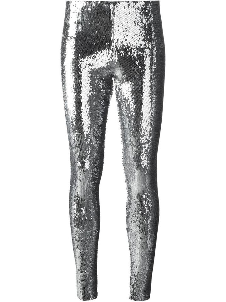 Isabel Marant - 'izard' Sequin Leggings - Women - Polyamide/polyester/spandex/elastane/rubber - 34, Grey, Polyamide/polyester/spandex/elastane/rubber