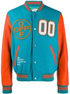Off-white Two-tone Sport Jacket - Blue