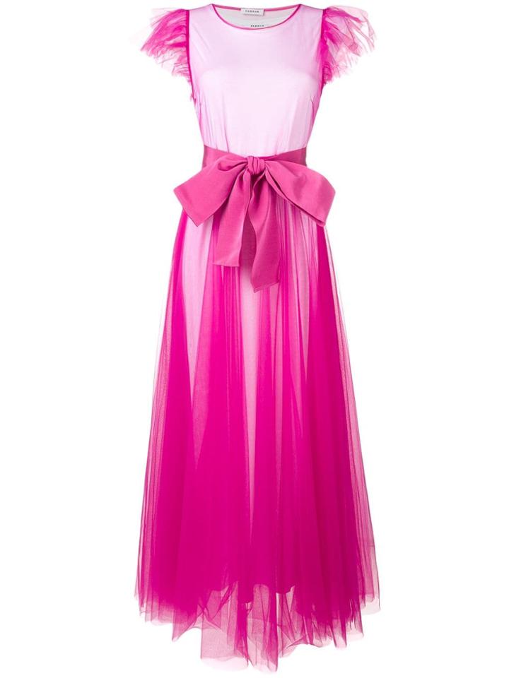 P.a.r.o.s.h. Oversized Bow Frill Dress - Pink