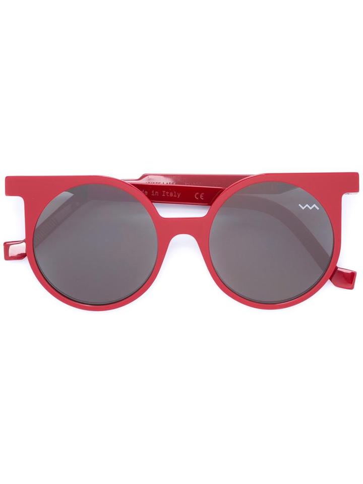 Vava Round Framed Sunglasses, Adult Unisex, Red, Acetate/aluminium
