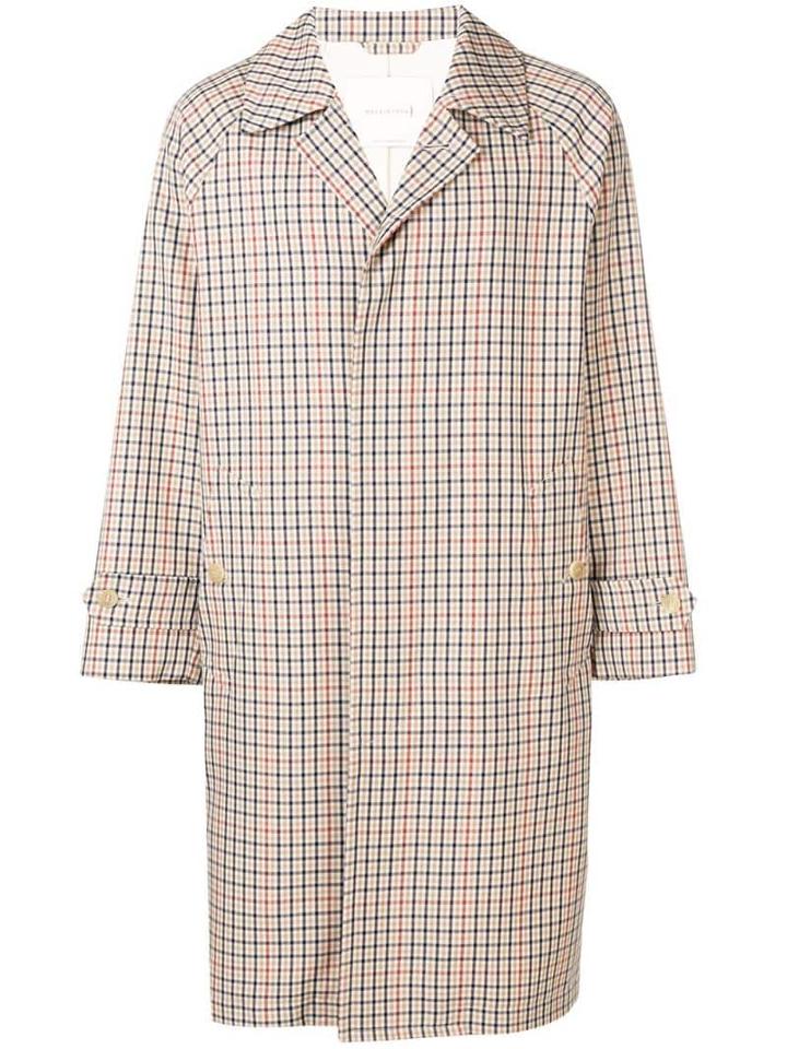 Mackintosh Brown Check Wool Blend Oversized Coat Gm-113bs/sh
