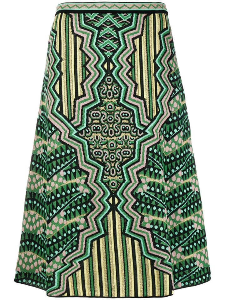 M Missoni A-line Midi Skirt - Green