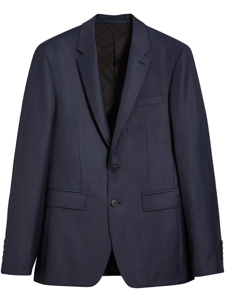 Burberry Slim Fit Travel Tailoring Three-piece Suit - Blue