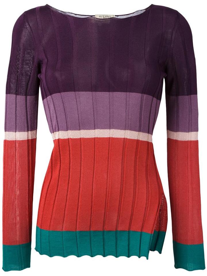 Etro Boat Neck Jumper, Women's, Size: 40, Cotton/polyamide/viscose