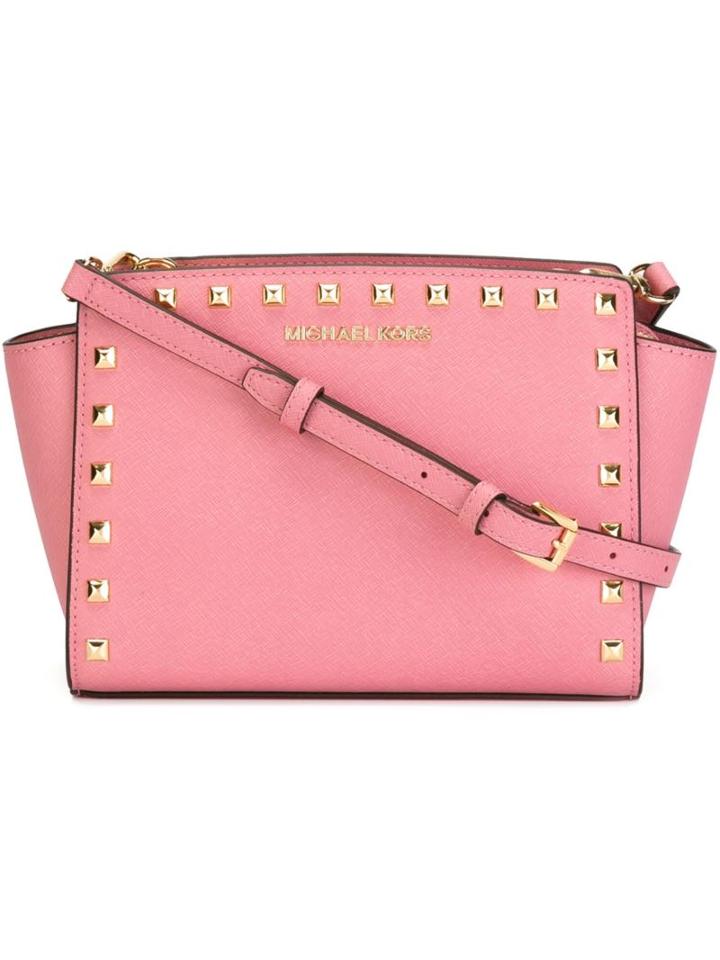Michael Michael Kors Medium 'selma' Crossbody Bag, Women's, Pink/purple, Leather/metal