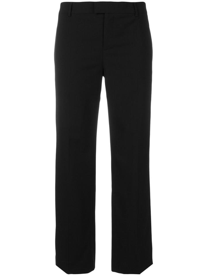Red Valentino Cropped Tailored Fitted Trousers - Black