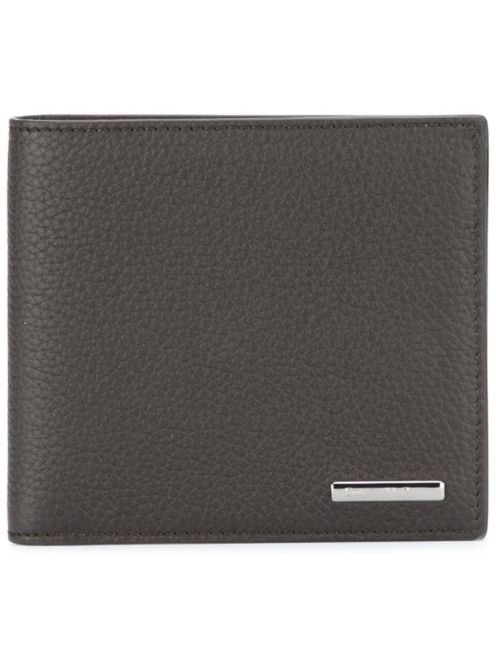Ermenegildo Zegna Logo Plaque Cardholder - Brown