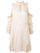 Iro Cold Shoulder Dress, Women's, Size: 36, Nude/neutrals, Viscose