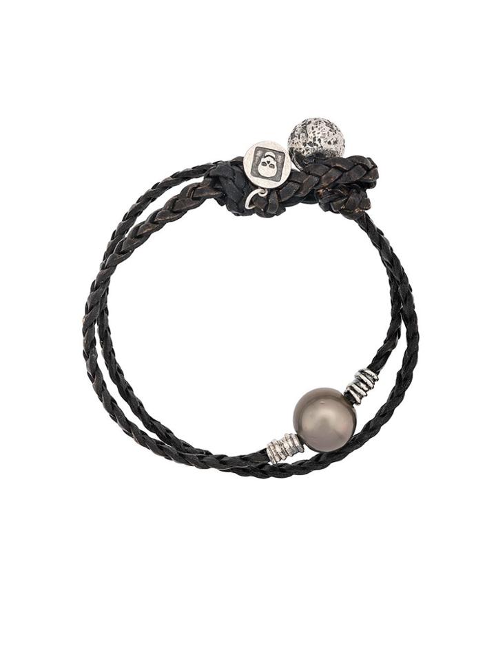 John Varvatos Braided Woven Bracelet - Black