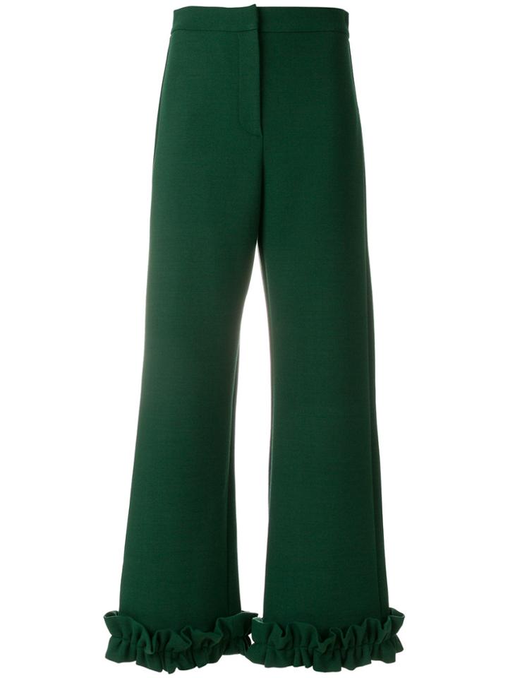 Vivetta Frill Bottom Trousers - Green