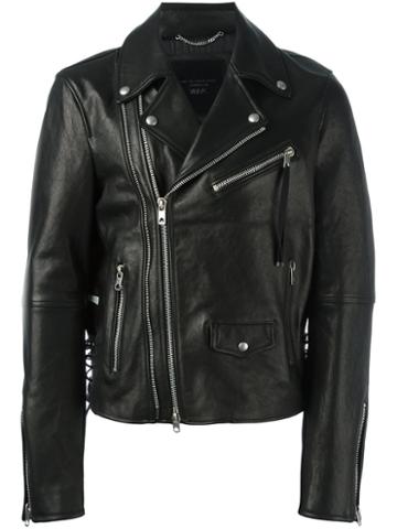 Diesel Black Gold Leather Biker Jacket, Men's, Size: 48, Lamb Skin