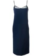 Nina Ricci Long Camisole Dress, Women's, Size: 38, Blue, Elastodiene/wool
