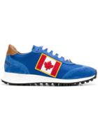 Dsquared2 Canadian Flag Patch Sneakers - Blue