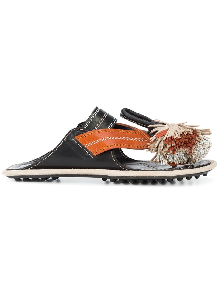 Carven Tassel Flip-flops - Black