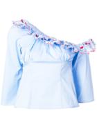 Vivetta Hand-shaped Embroidered Top - Blue