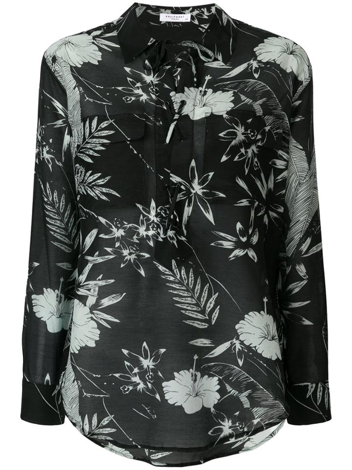 Equipment Patterned Shirt - Black