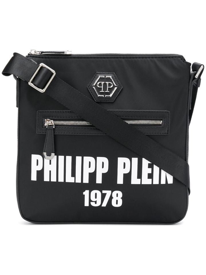 Philipp Plein Logo Messenger Bag - Black