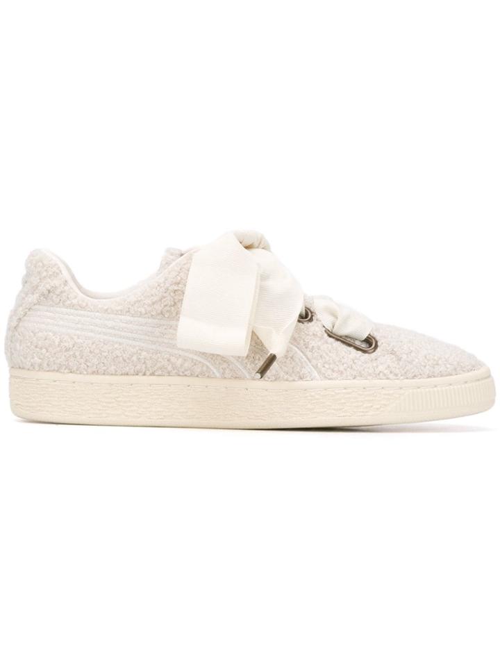 Puma Basket Heart Teddy Sneakers - White