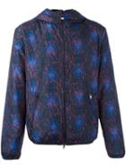 Ea7 Emporio Armani Cracked Print Windbreaker, Men's, Size: Medium, Blue, Polyester