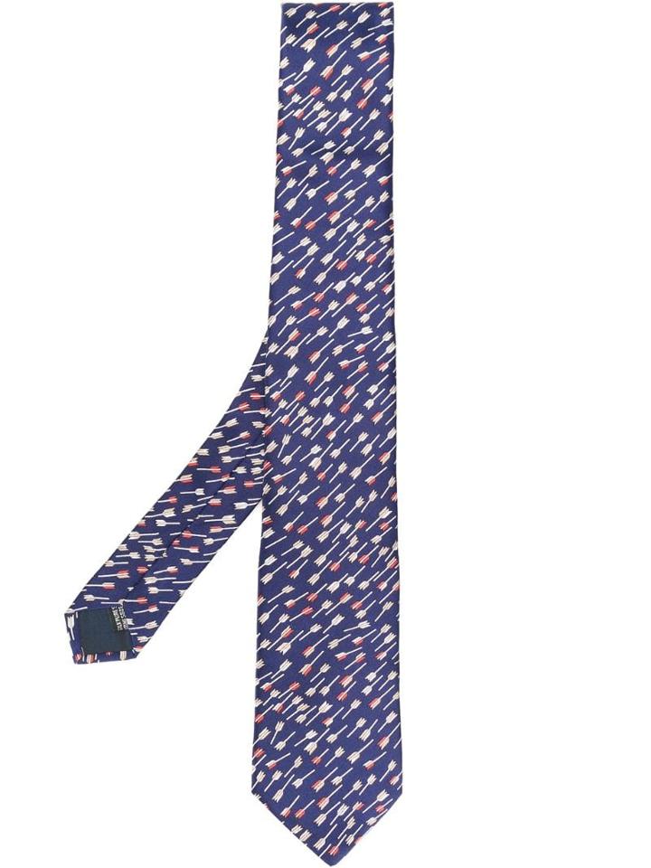 Lanvin Arrow Print Tie - Blue