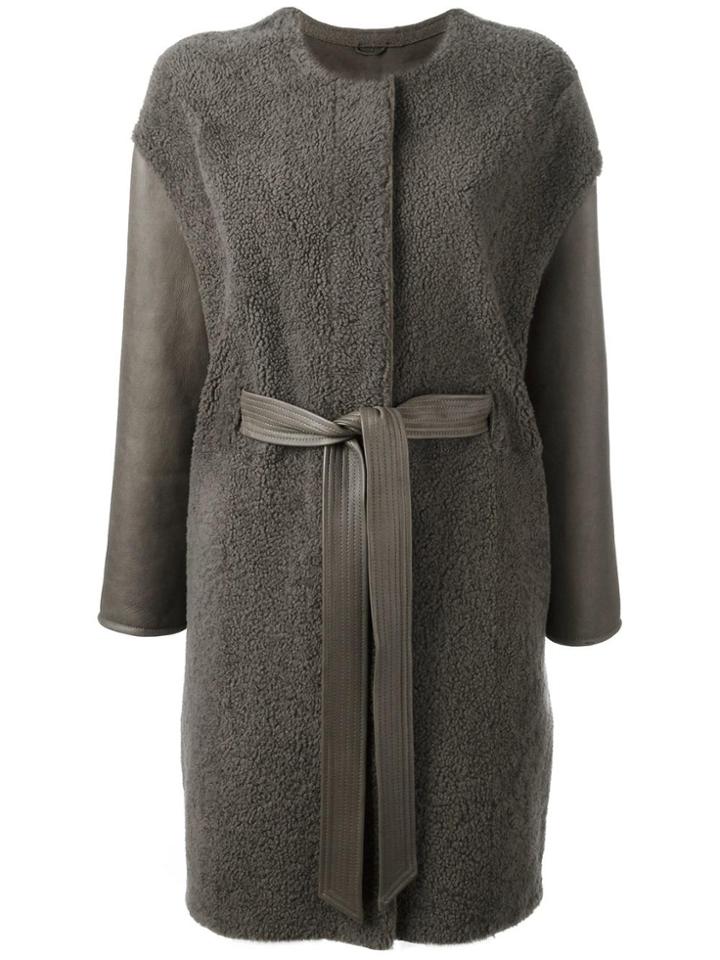 Liska Belted Coat - Green