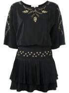 Vanessa Bruno - Leaf Detail Dress - Women - Silk/polyester - 36, Women's, Black, Silk/polyester