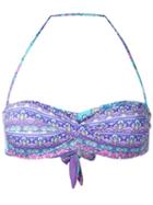 Fabricia Bikini Top - Women - Polyamide/spandex/elastane - L, Pink/purple, Polyamide/spandex/elastane, Mc2 Saint Barth