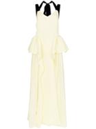 Roksanda Tirese Cascade-panel Organza Dress - Yellow