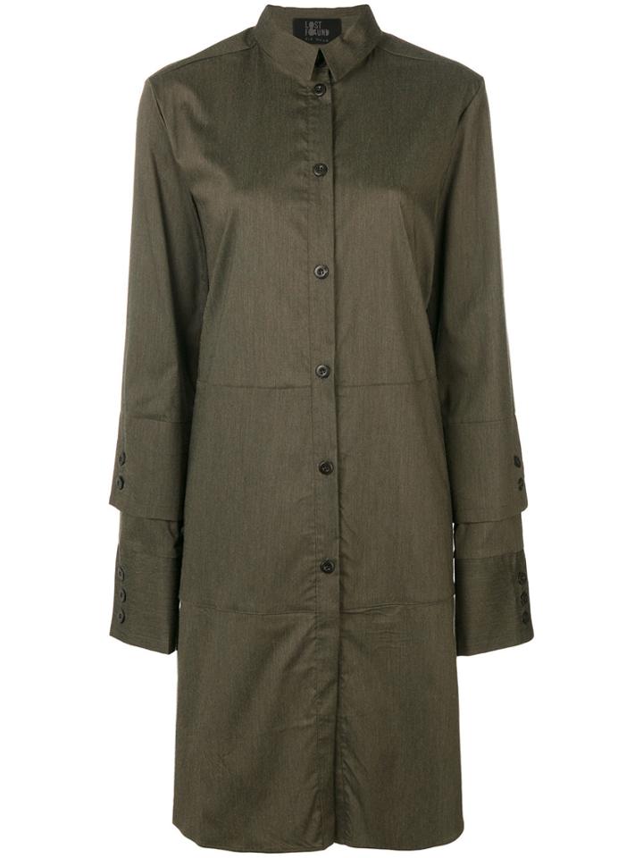 Lost & Found Ria Dunn Double Cuff Shirt - Green