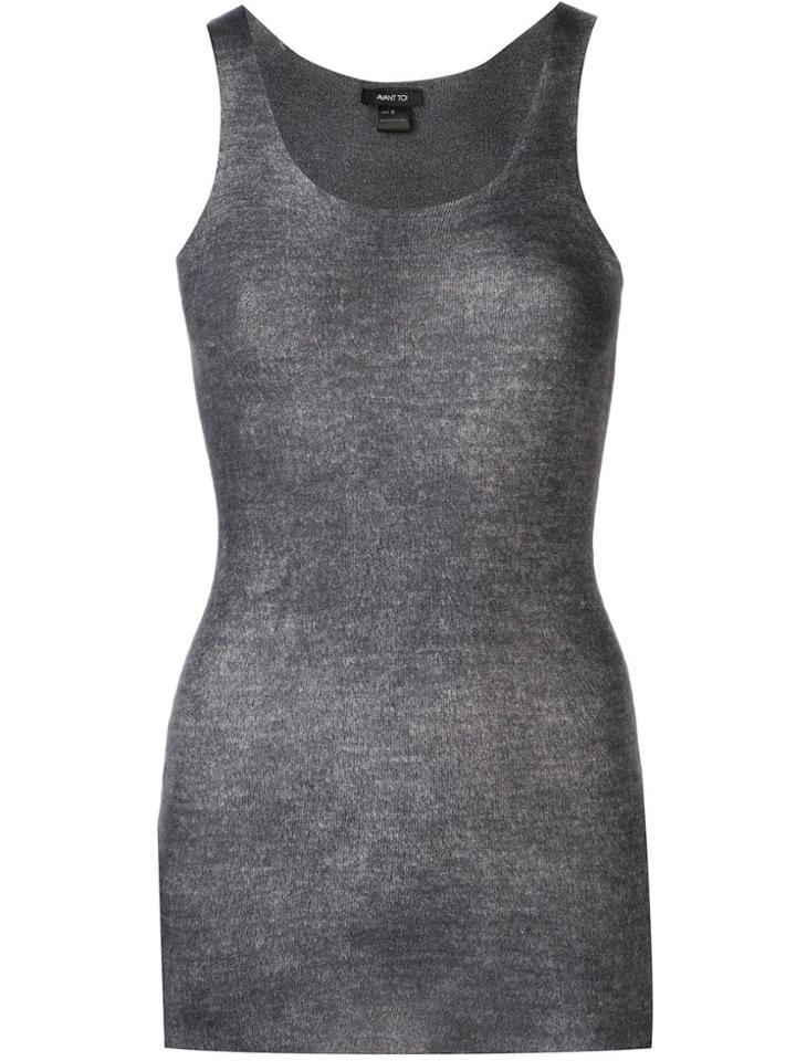 Avant Toi Knitted Tank Top - Grey