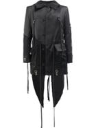 Greg Lauren Deconstructed Asymmetric Coat - Black