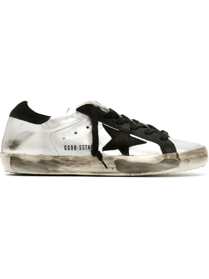 Golden Goose Deluxe Brand Super Star Sneakers, Women's, Size: 39, Grey, Leather/cotton/rubber