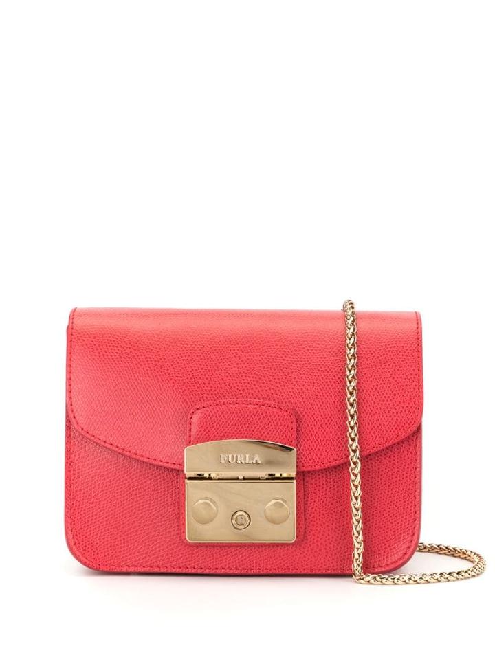 Furla Push Lock Handbag - Red