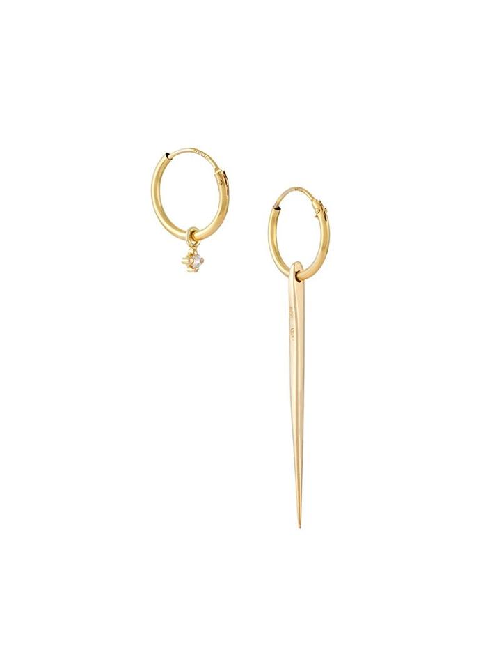 Wouters & Hendrix Gold 'spike & Diamond' Earrings