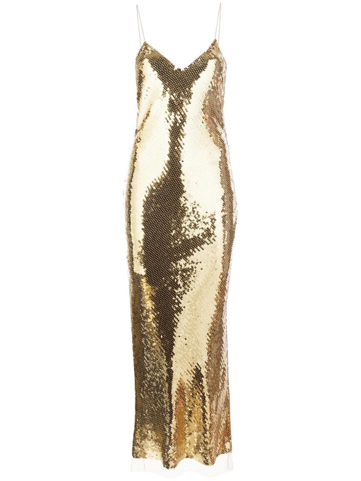 Stella Mccartney Sequinned Cami Dress - Gold