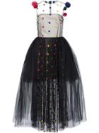 Natasha Zinko 'pom Pom' Dress, Women's, Size: 36, Black, Polyester/nylon