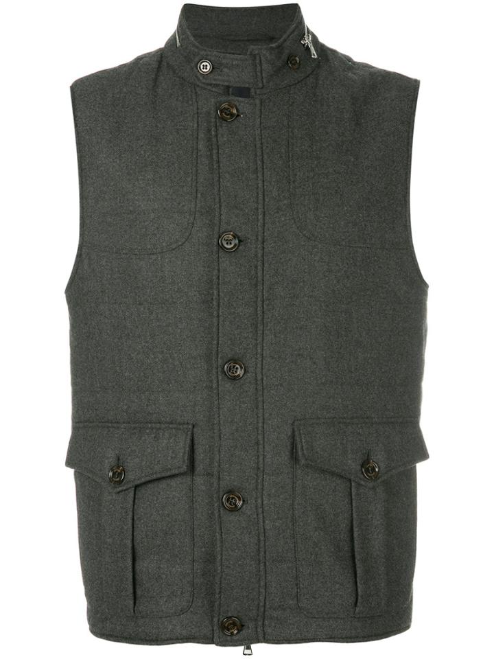 Eleventy Cargo Pocket Gilet - Grey