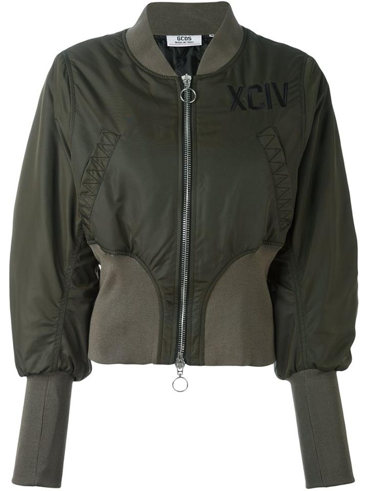 Gcds Puff Sleeve Bomber Jacket