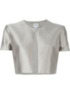 Armani Collezioni Shortsleeved Bolero Jacket, Women's, Size: 44, Nude/neutrals, Silk/cotton/polyester
