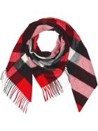 Burberry The Burberry Bandana In Check Cashmere - Red